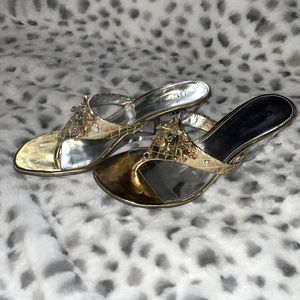 Guess Sandals with clear 3” heels. Size 6M.